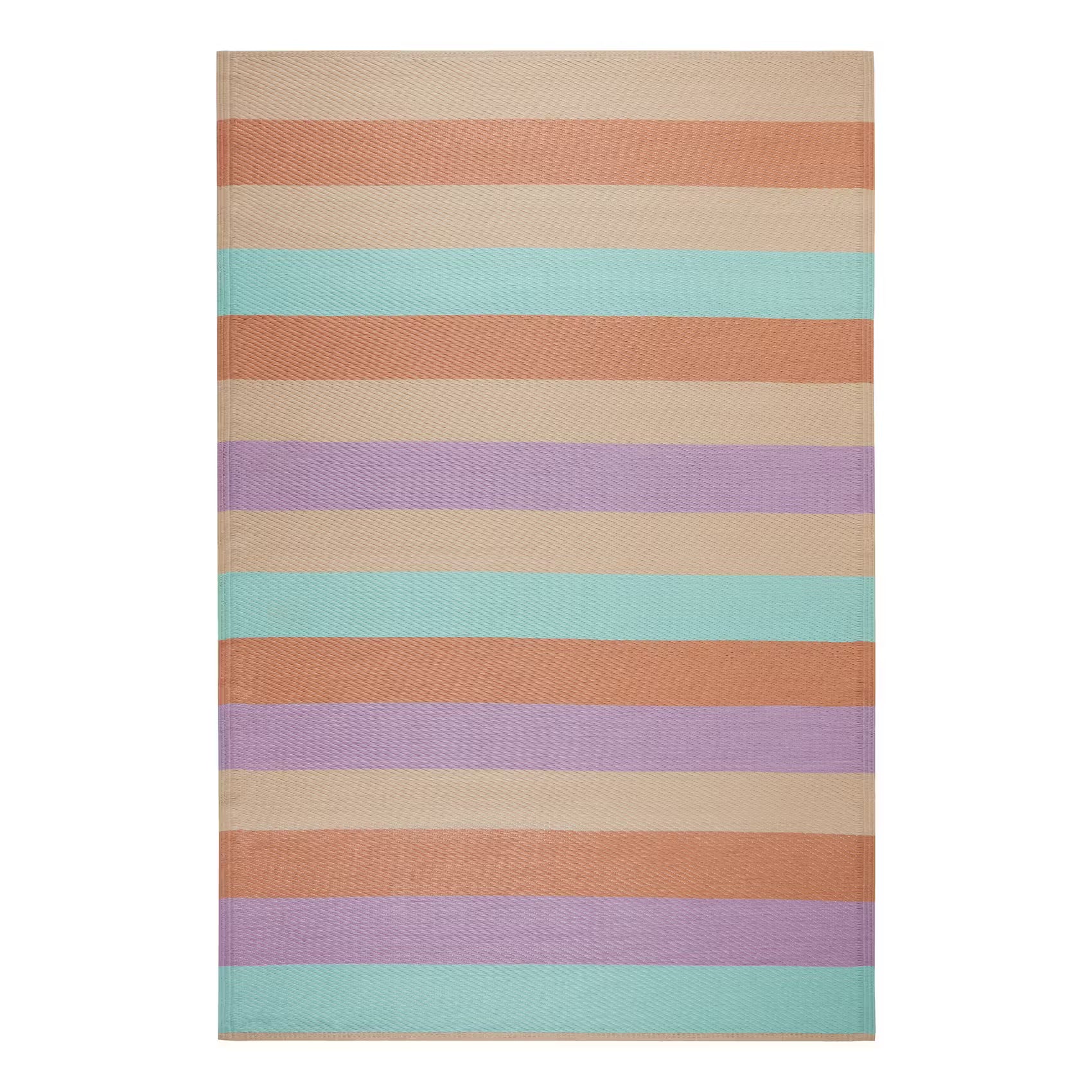 COLOUR CLASH In-/Outdoorteppich Streifen - Polypropylen / recyceltes Material - 118 x 180 cm