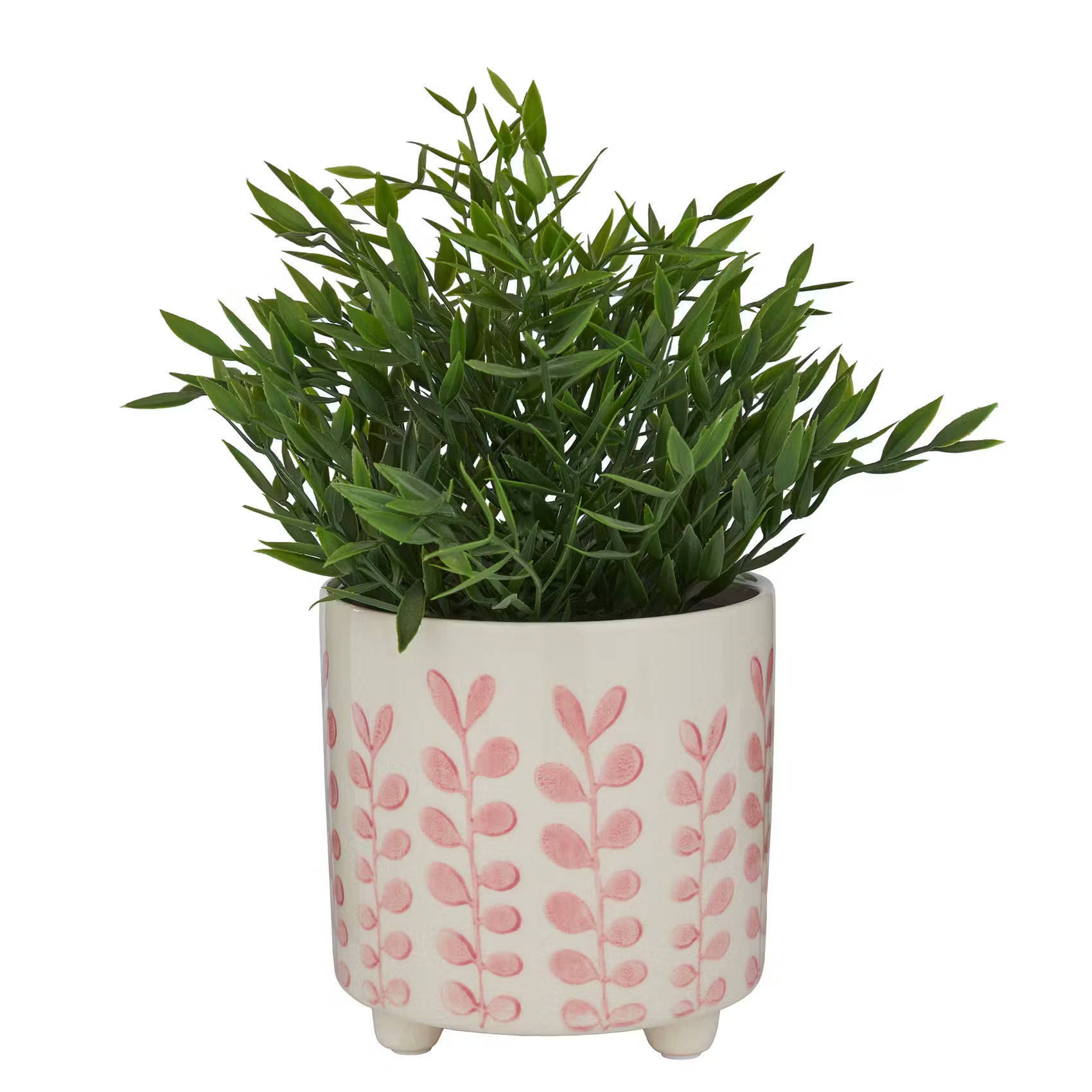 NEW DELFT Blumenübertopf Blumen - Steinzeug - Beige / Pink - Rosa