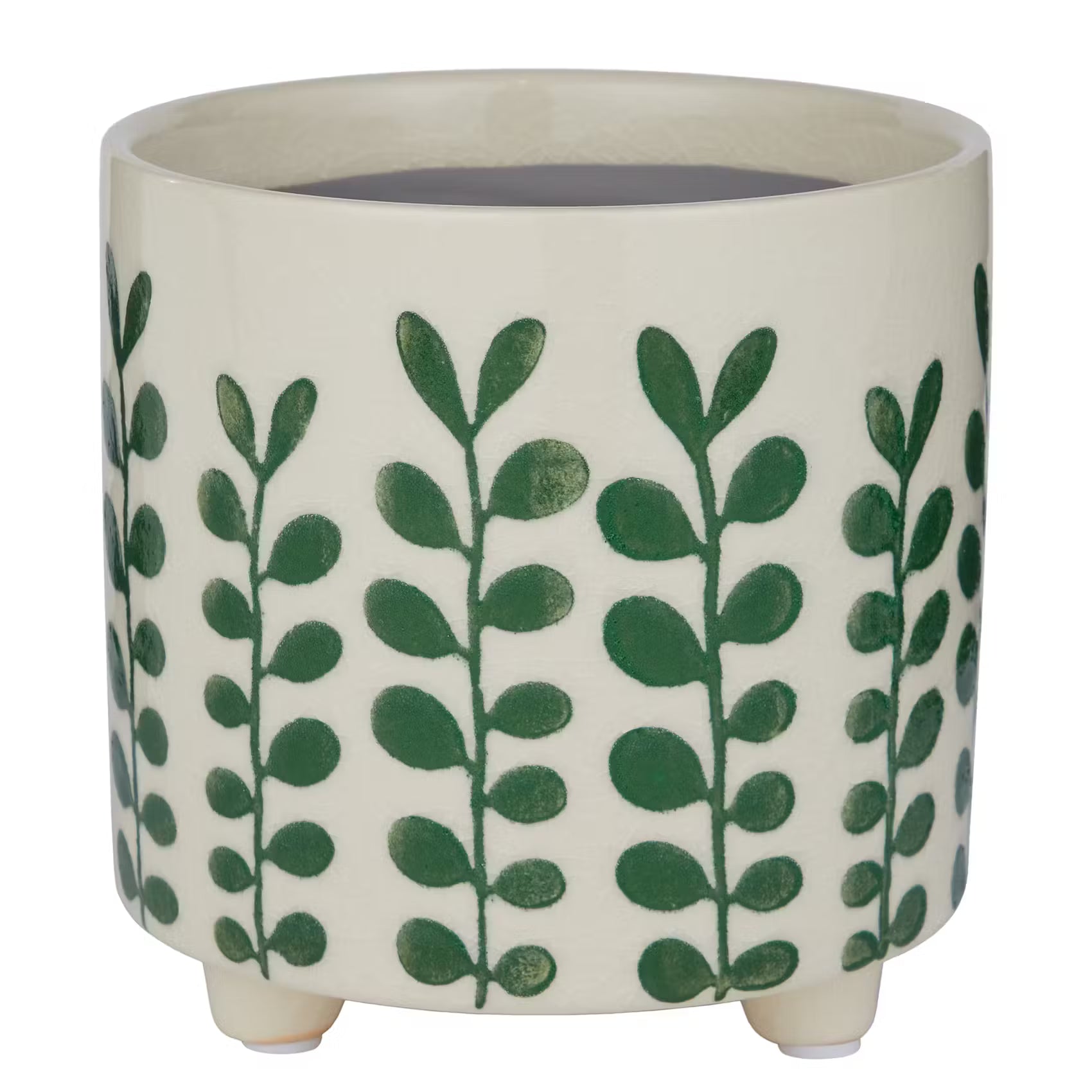 NEW DELFT Blumenübertopf Blumen - Steinzeug - Beige / Grün - Grün