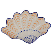 CORAL COAST Servierplatte Muschel - Steinzeug - Orange/Blau