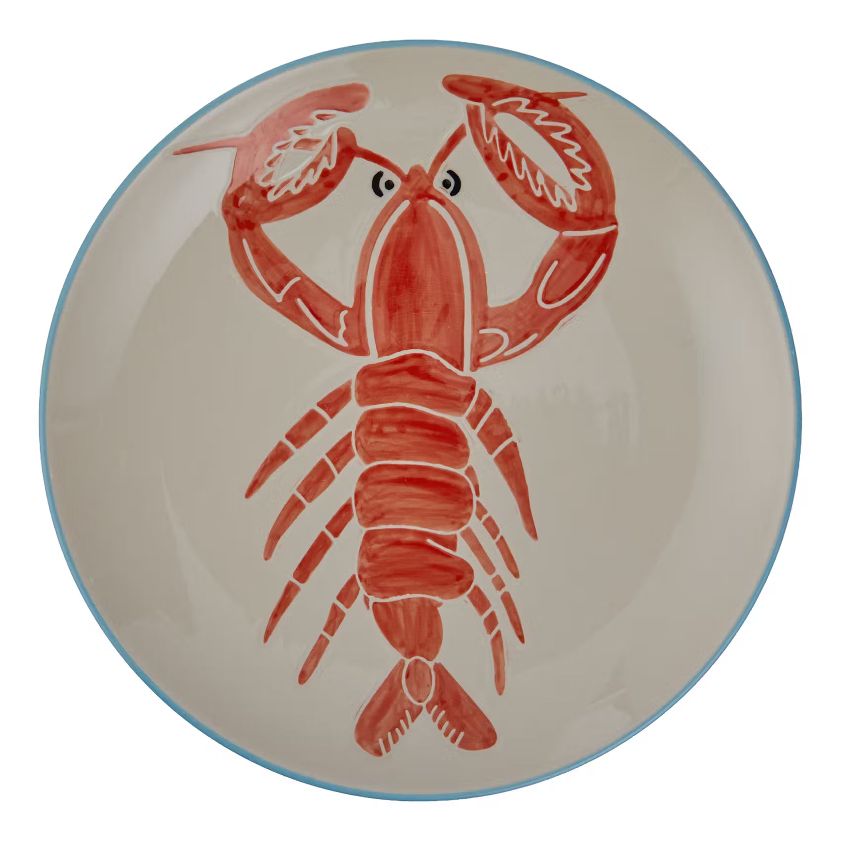 CORAL COAST Teller Hummer - Steinzeug - Rot/Blau