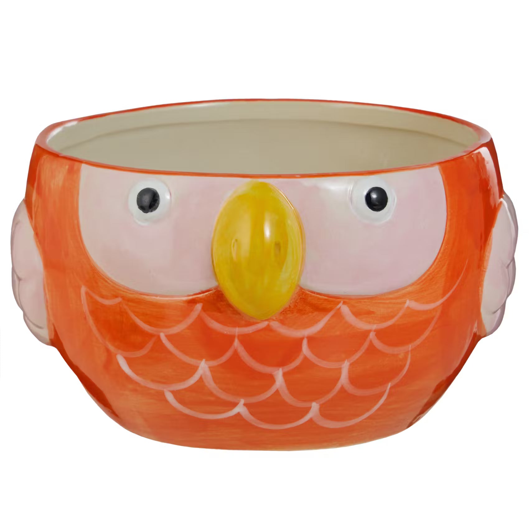TROPICS Blumenübertopf Papagei - Steinzeug - Orange