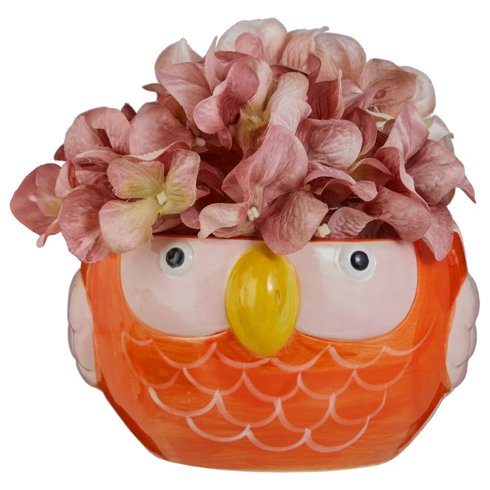 TROPICS Blumenübertopf Papagei - Steinzeug - Orange