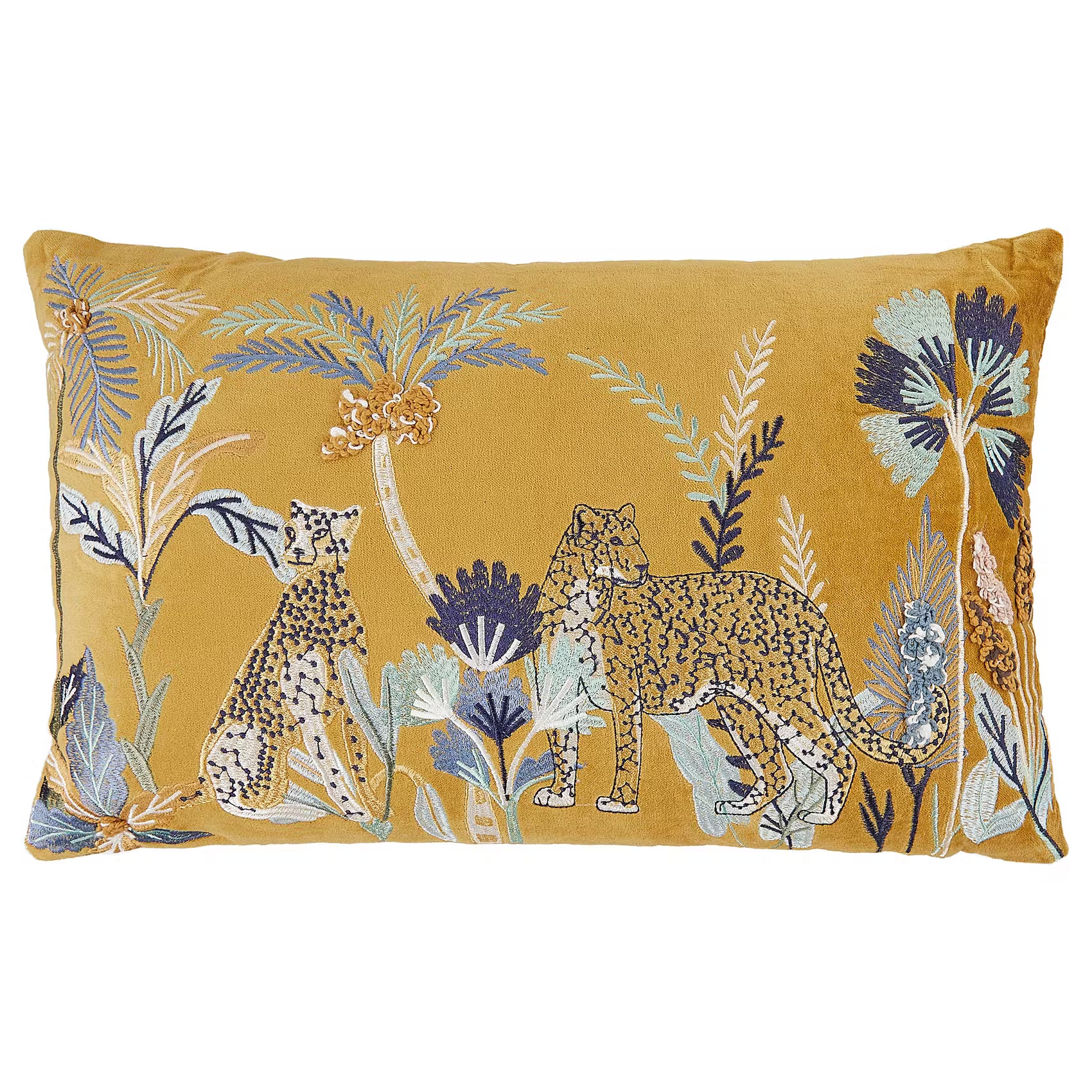 BOHEMIAN Kissen Gepard - Baumwolle - Senfgelb