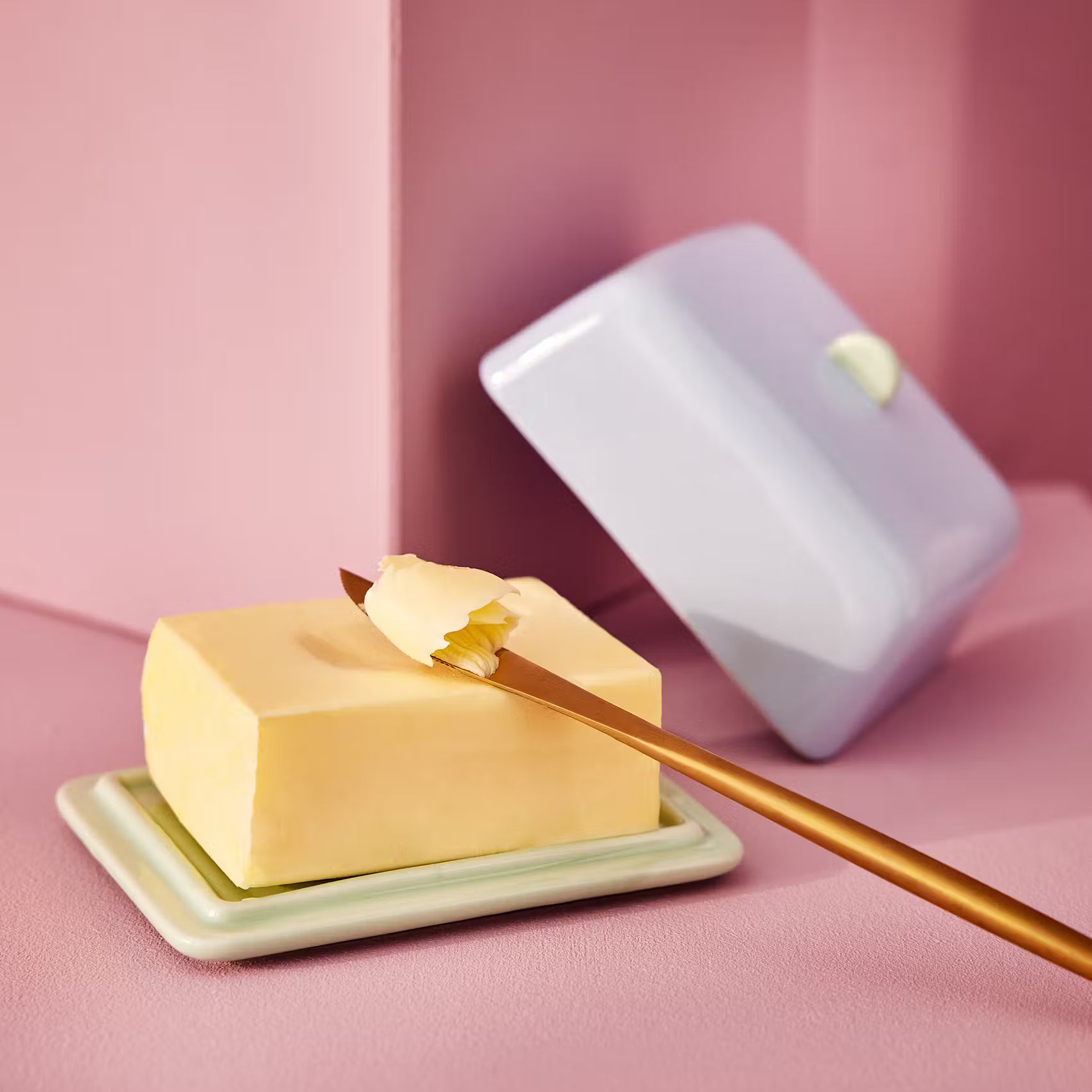 BUTTER Butterdose - Keramik - Blau