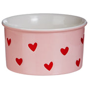 GELATO Eisbecher Herzen - Porzellan - Pink / Rot