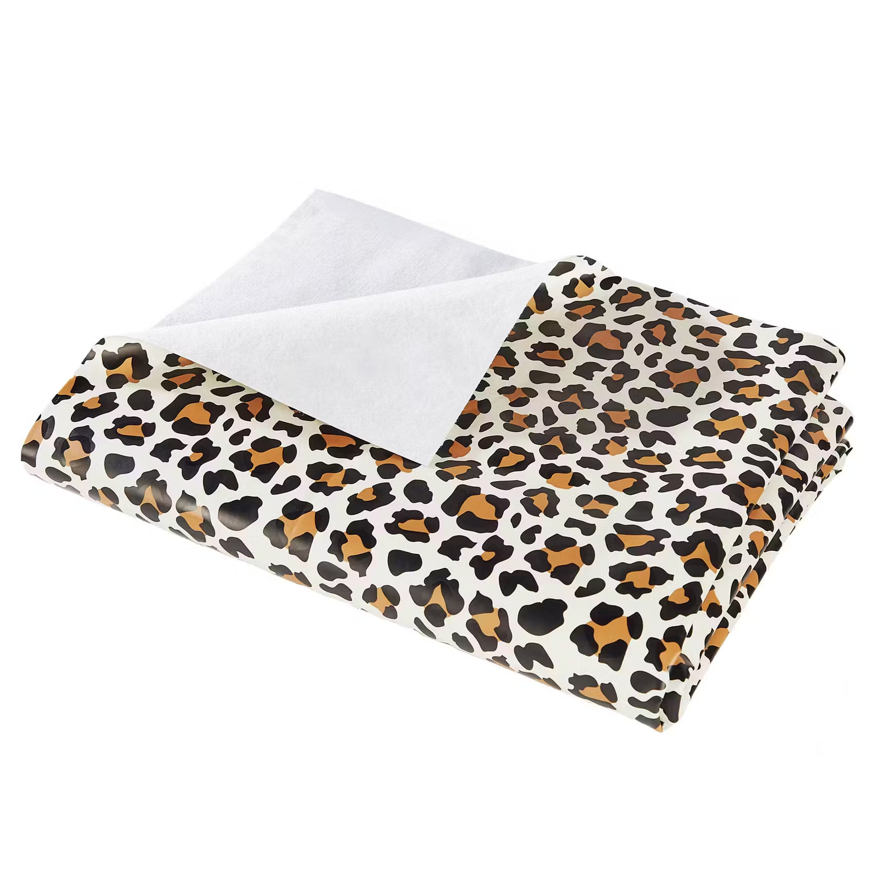 WATERPROOF Wachstischdecke Leo - Polyester / EVA -  Schwarz / Braun - 130 x 160 cm