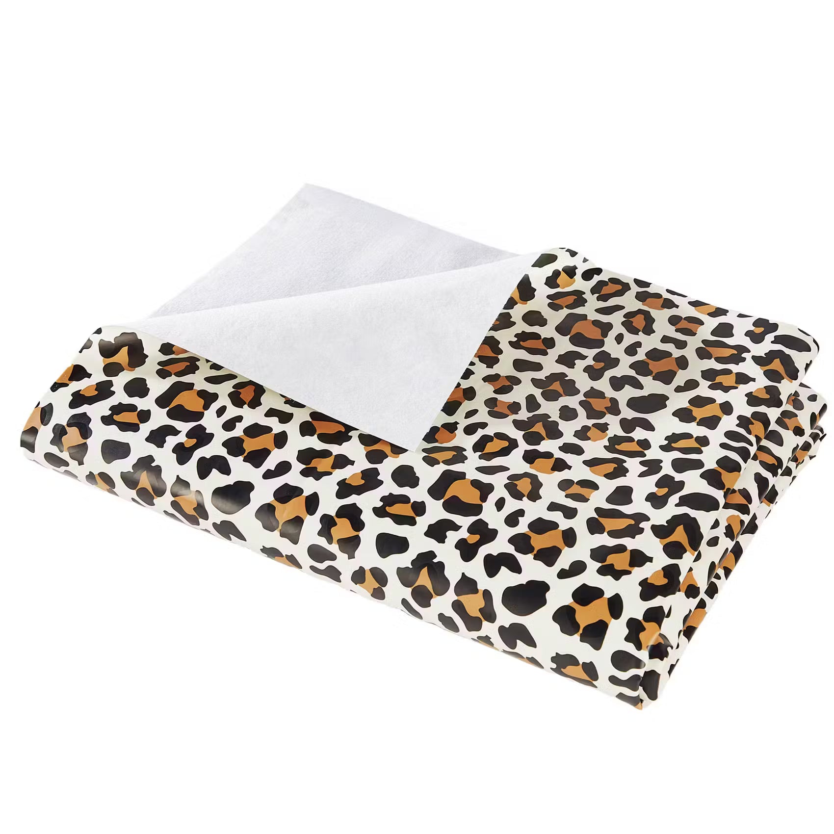 WATERPROOF Wachstischdecke Leo - Polyester / EVA -  Schwarz / Braun