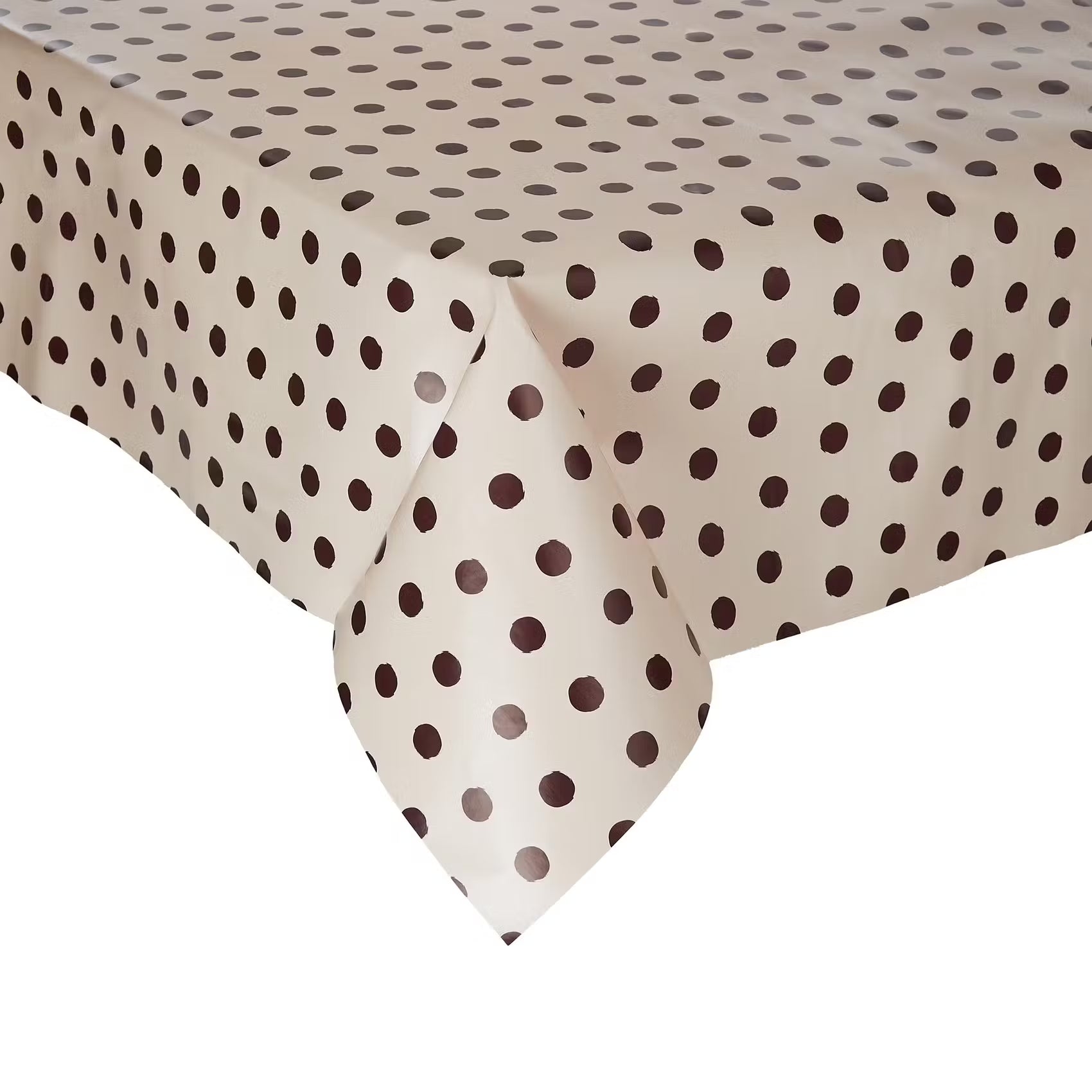 WATERPROOF Wachstischdecke Punkte - Polyester / EVA - Pink / Braun - 110 x 110 cm