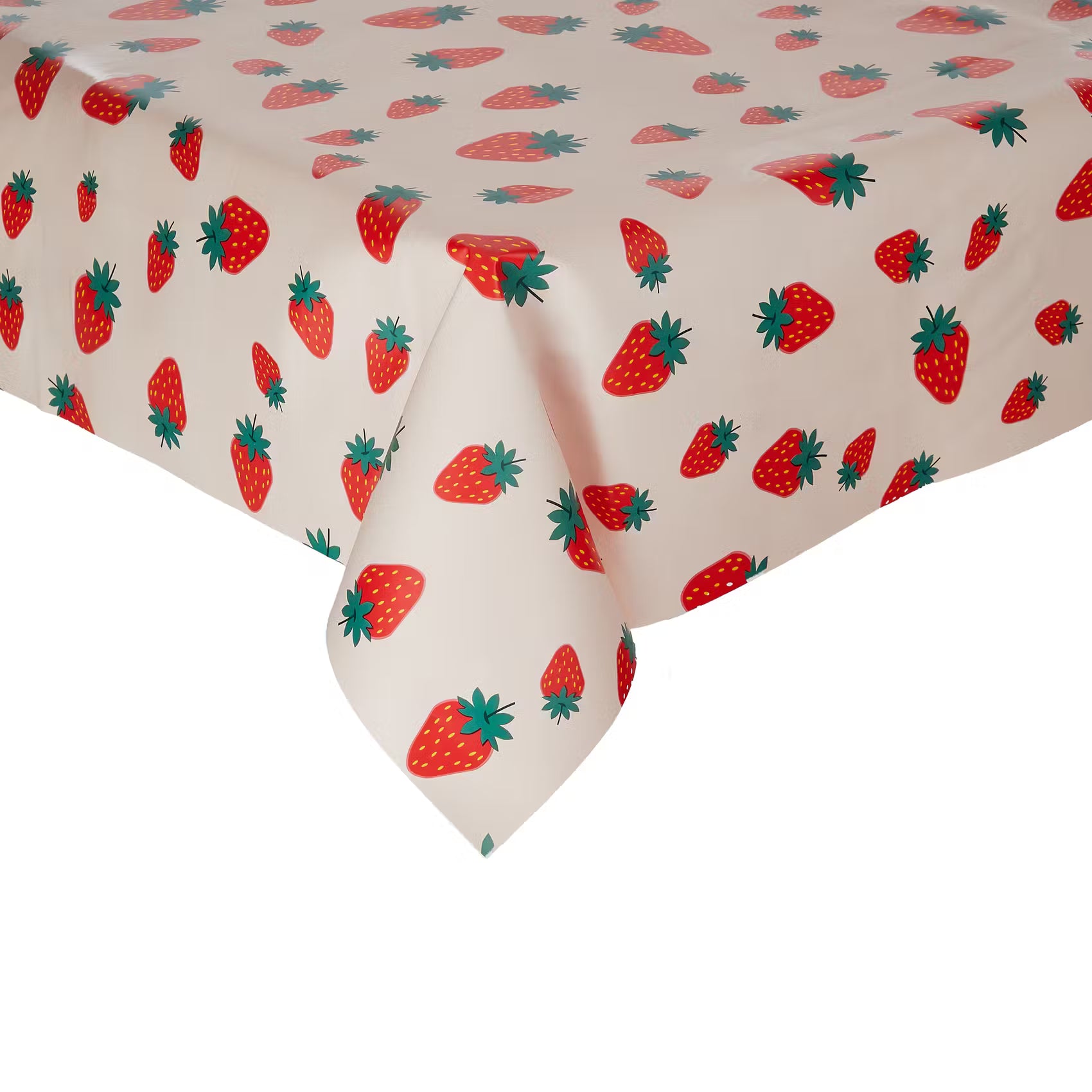WATERPROOF Wachstischdecke Strawberry - Polyester / EVA - Pink / Rot - 110 x 110 cm