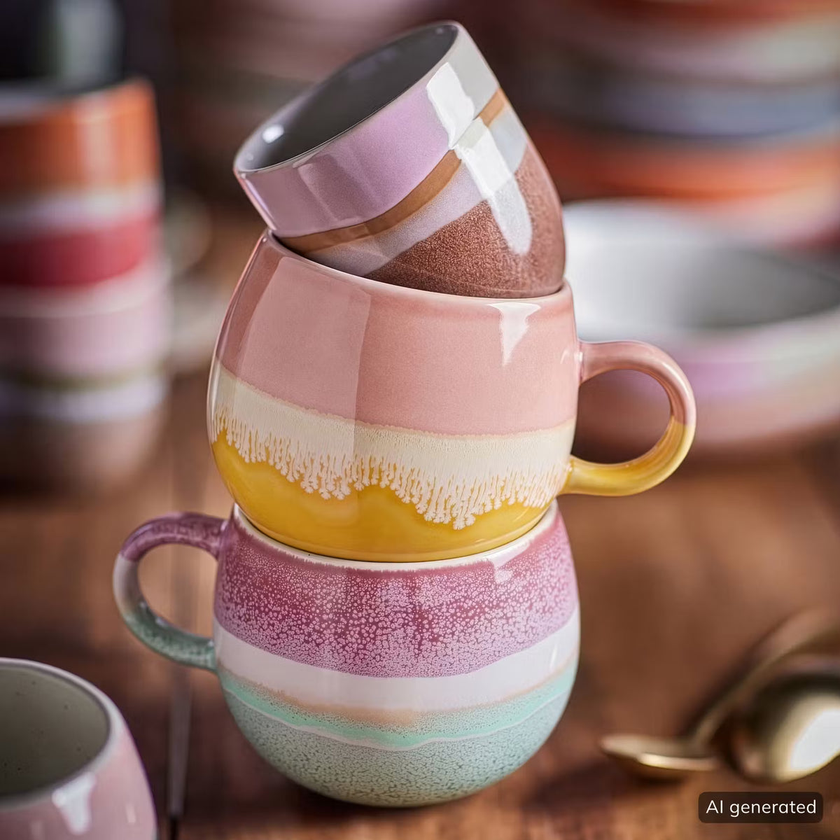 MEDLEY Tasse - Steinzeug - Gelb - Gelb