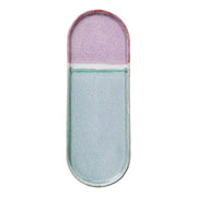 MEDLEY Tablett oval - Steinzeug - Türkis