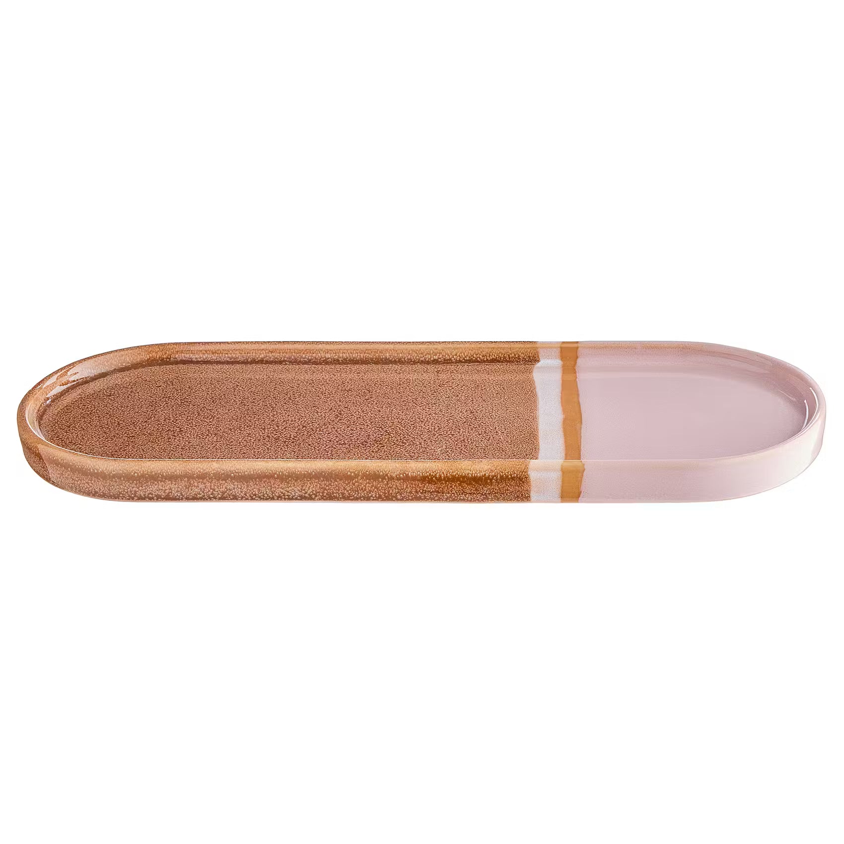 MEDLEY Tablett oval - Steinzeug - Pink