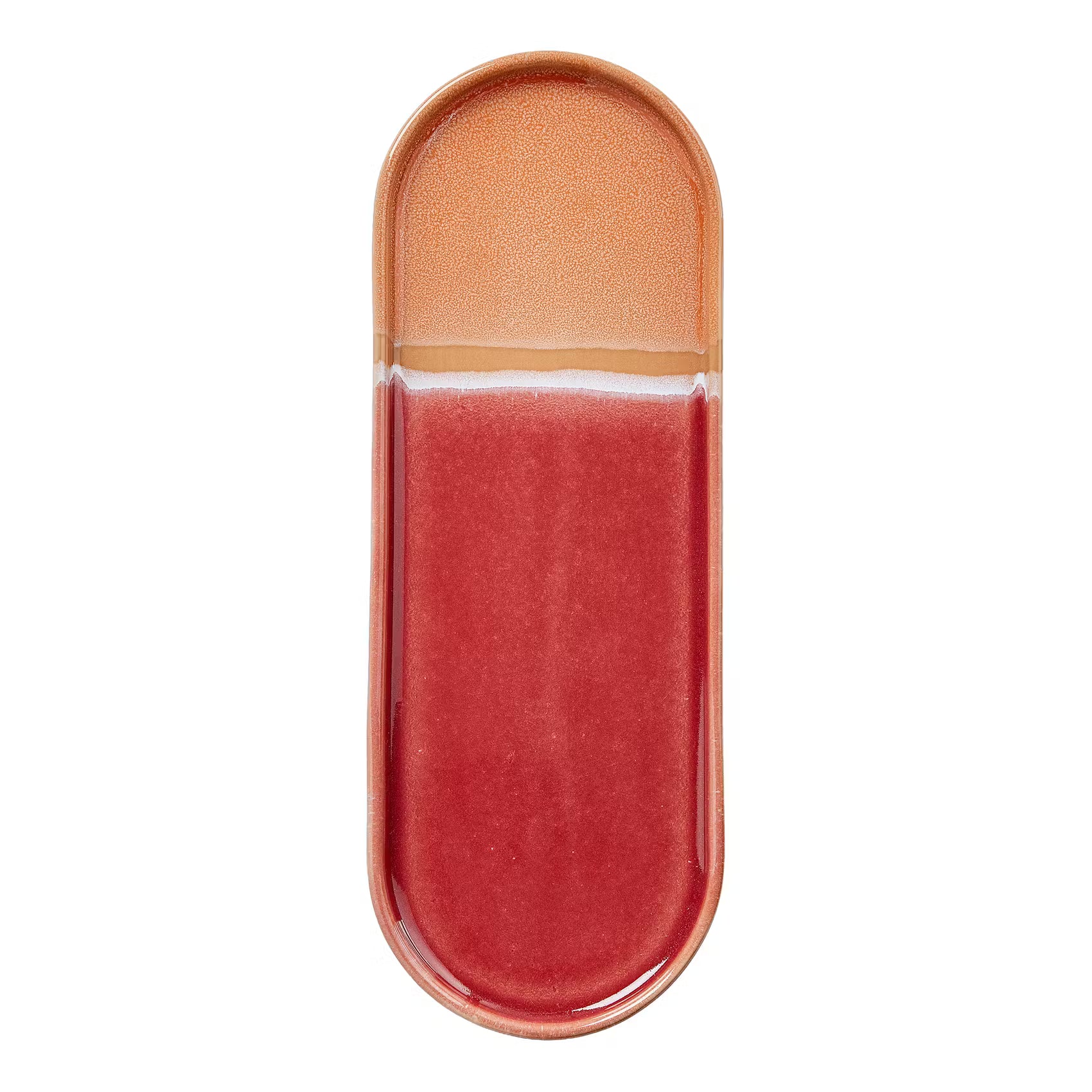 MEDLEY Tablett oval - Steinzeug - Orange