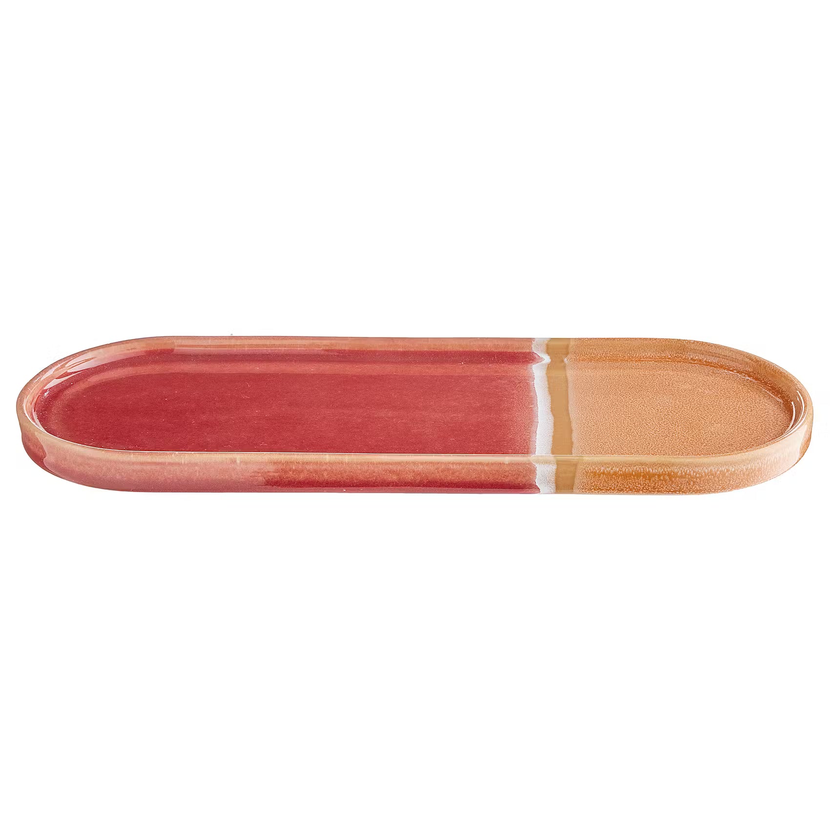 MEDLEY Tablett oval - Steinzeug - Orange