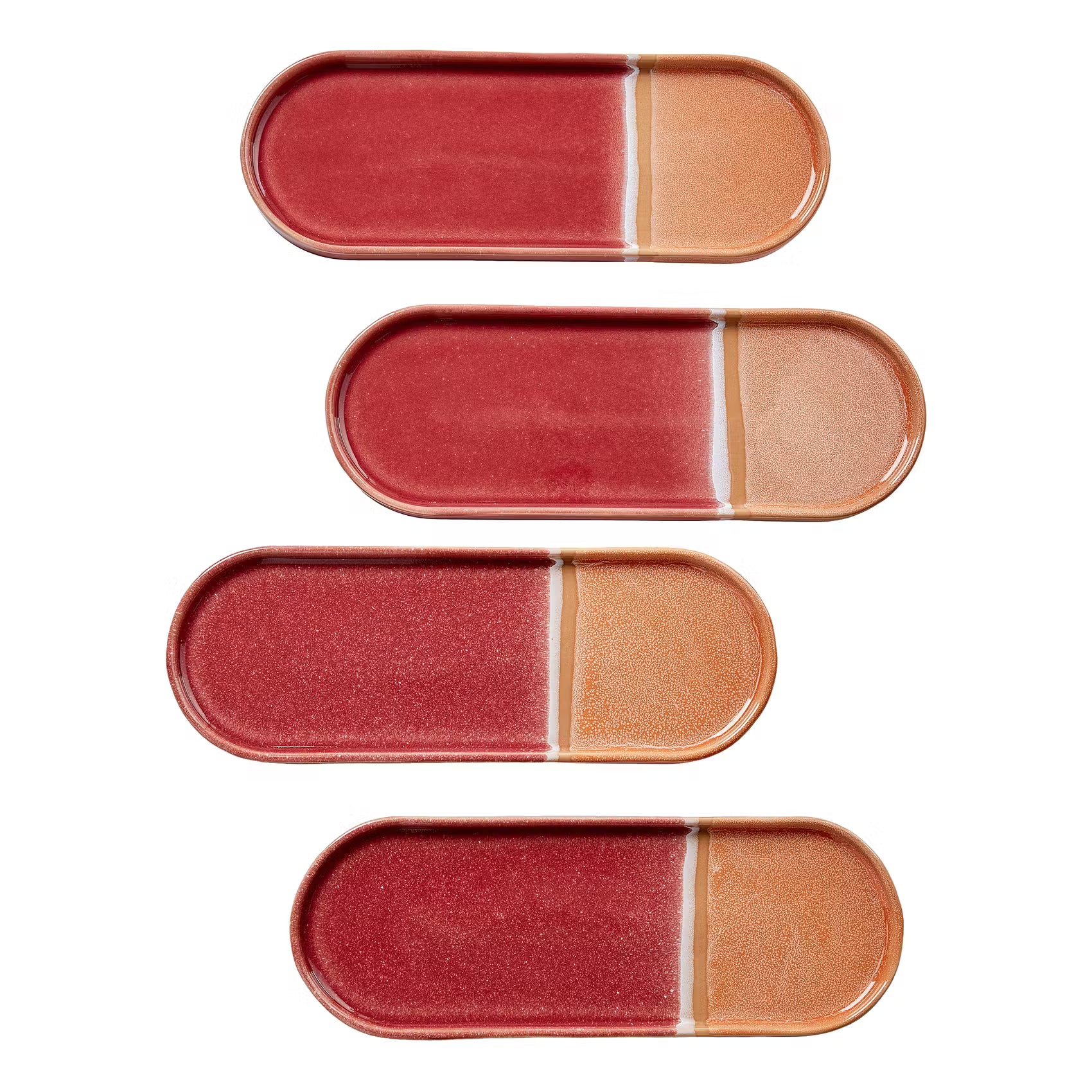 MEDLEY Tablett oval - Steinzeug - Orange