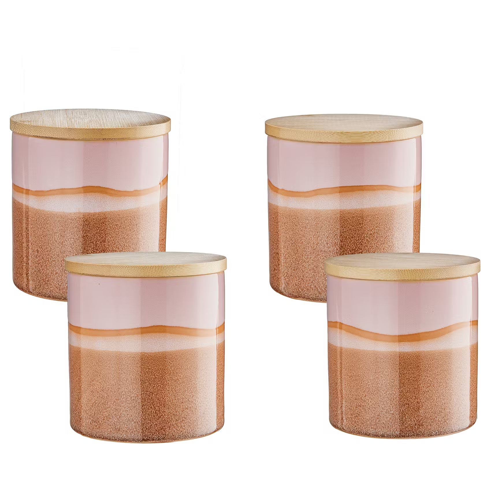 MEDLEY Aufbewahrungsdose - Steinzeug - Pink - Höhe: 12 cm