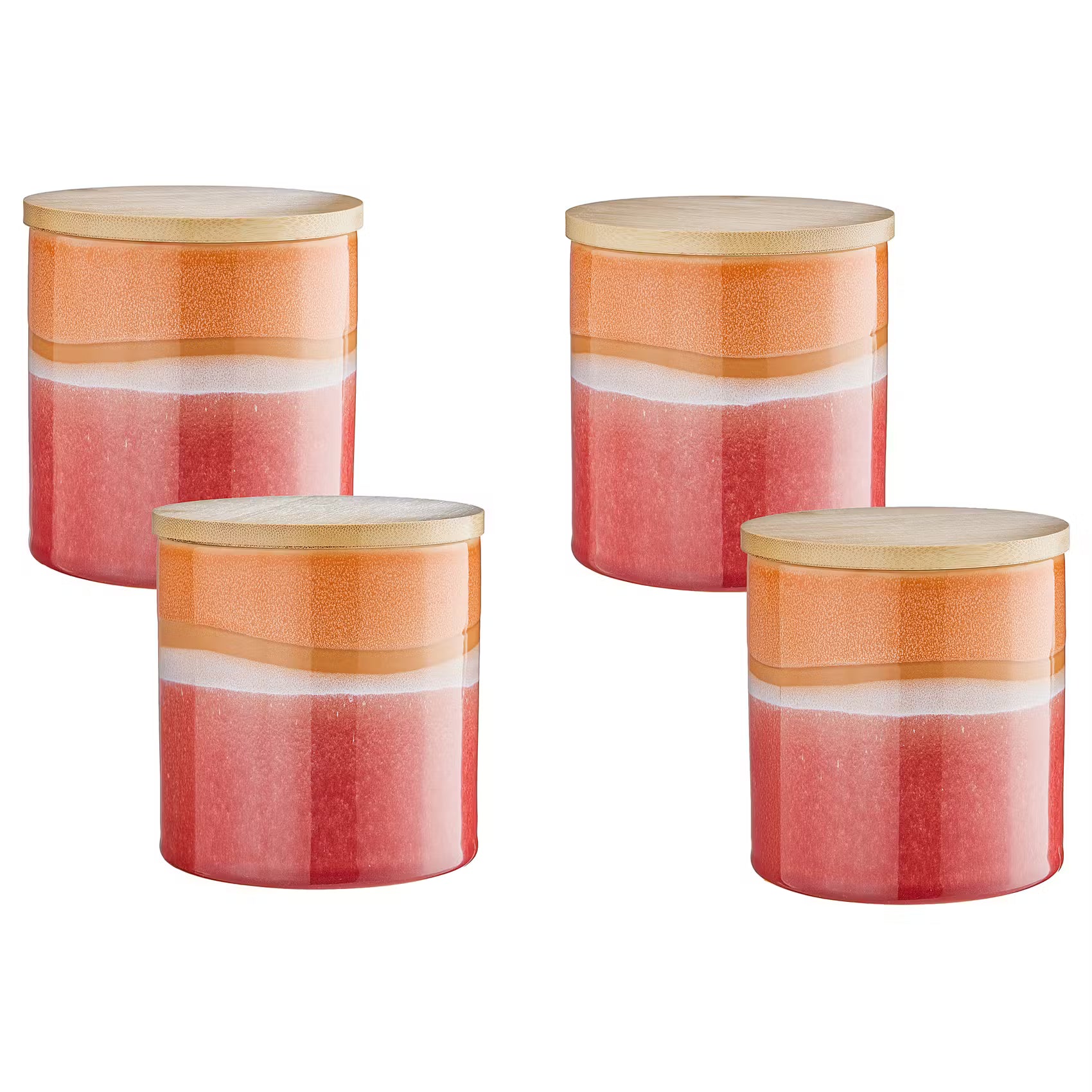 MEDLEY Aufbewahrungsdose - Steinzeug - Orange - Höhe: 12 cm