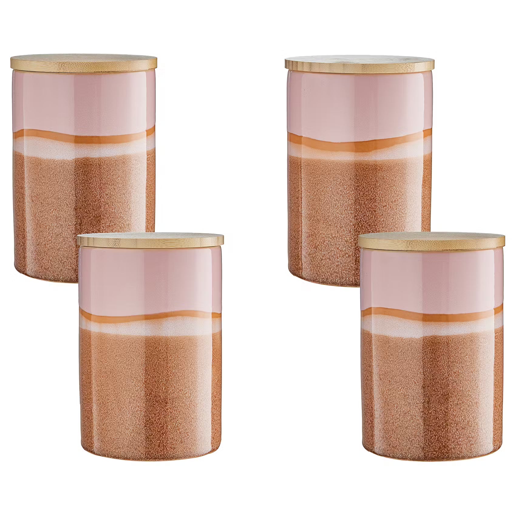 MEDLEY Aufbewahrungsdose - Steinzeug - Pink - Höhe: 16 cm