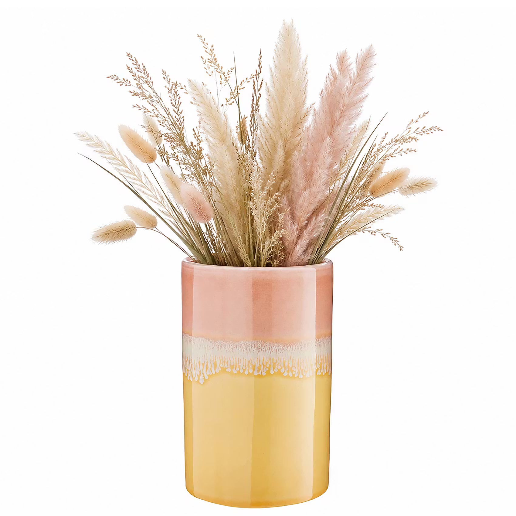 MEDLEY Vase - Steinzeug - Gelb