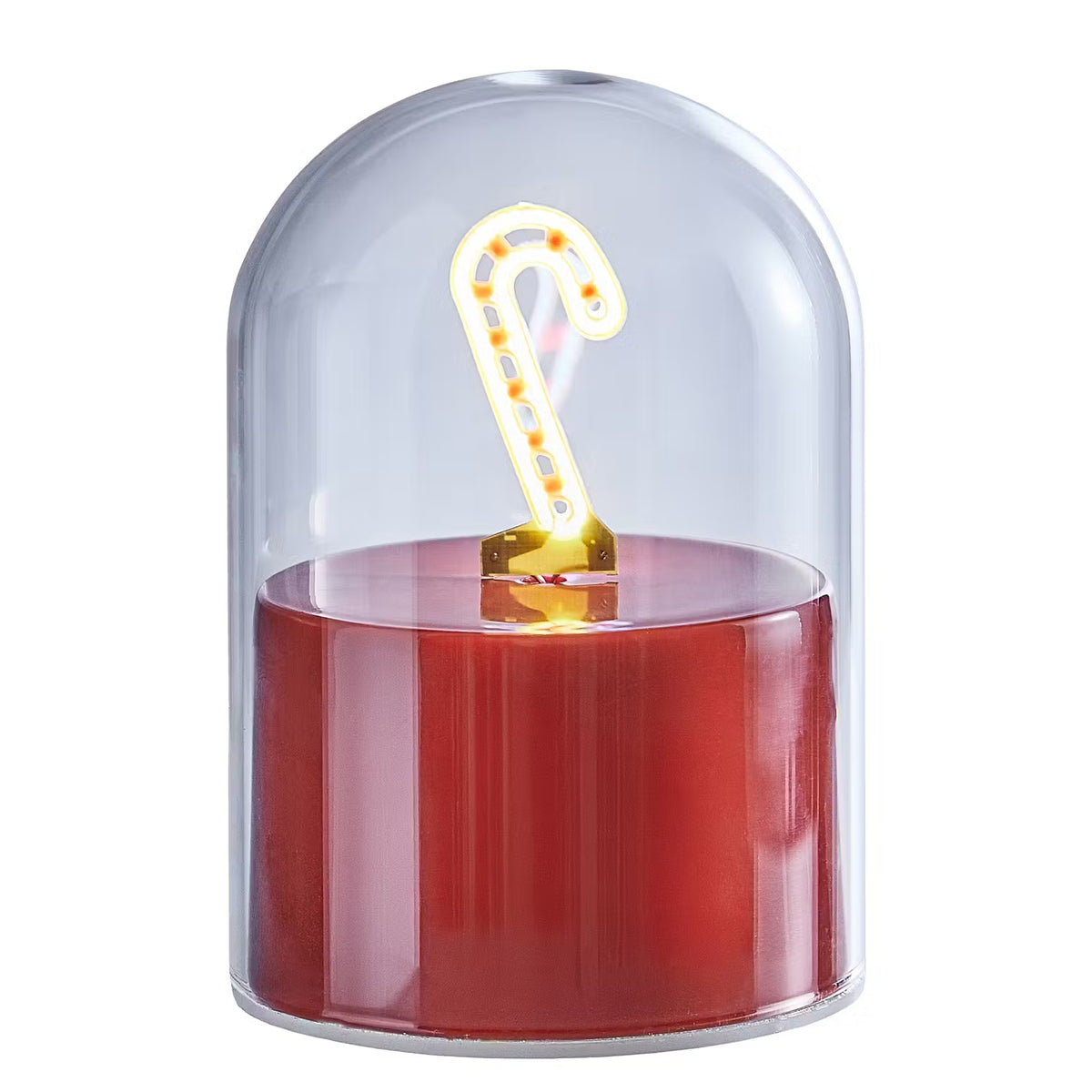 GLOW BALL Neonlicht Zuckerstange - Glas - Rot