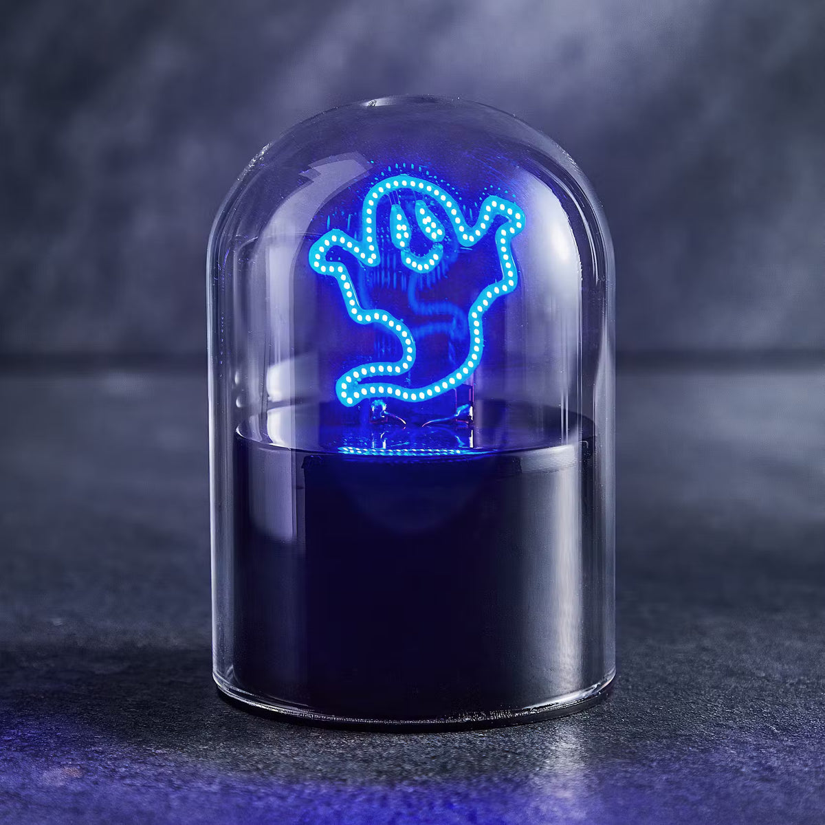 GLOW BALL Neonlicht Gespenst - Glas - Schwarz