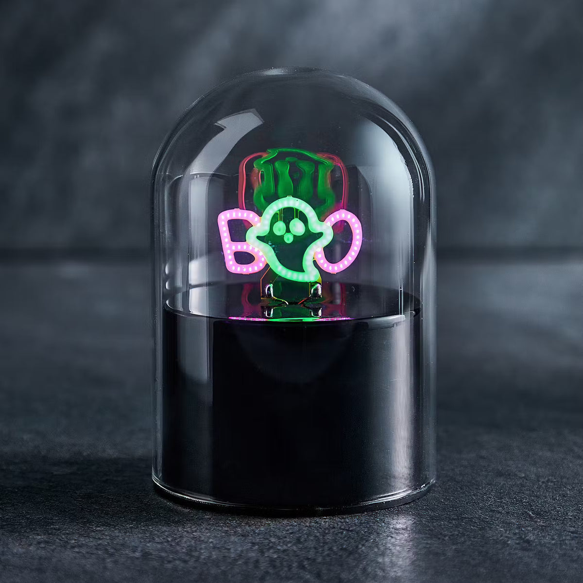 GLOW BALL Neonlicht BOO - Glas - Schwarz