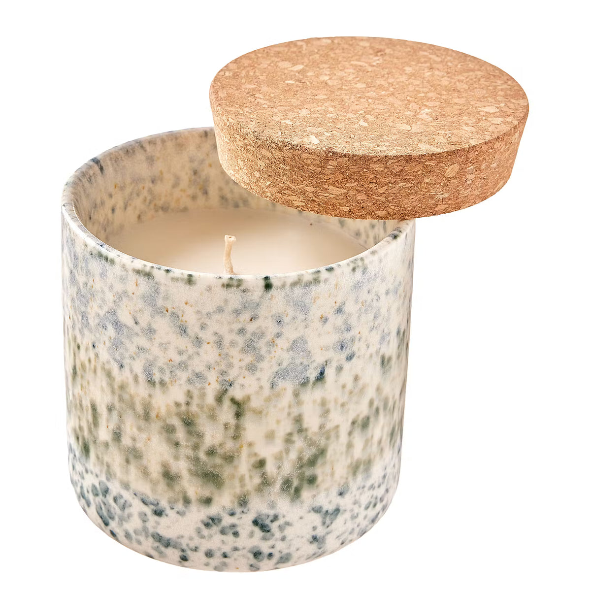 SCENTS OF HOME Duftkerze Caramel Island - Steinzeug/Sojawachs/Duftöl - Grün