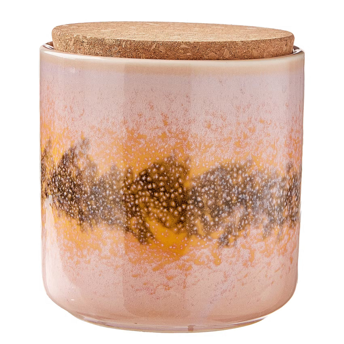 SCENTS OF HOME Duftkerze Caramel Island - Steinzeug/Sojawachs/Duftöl - Orange