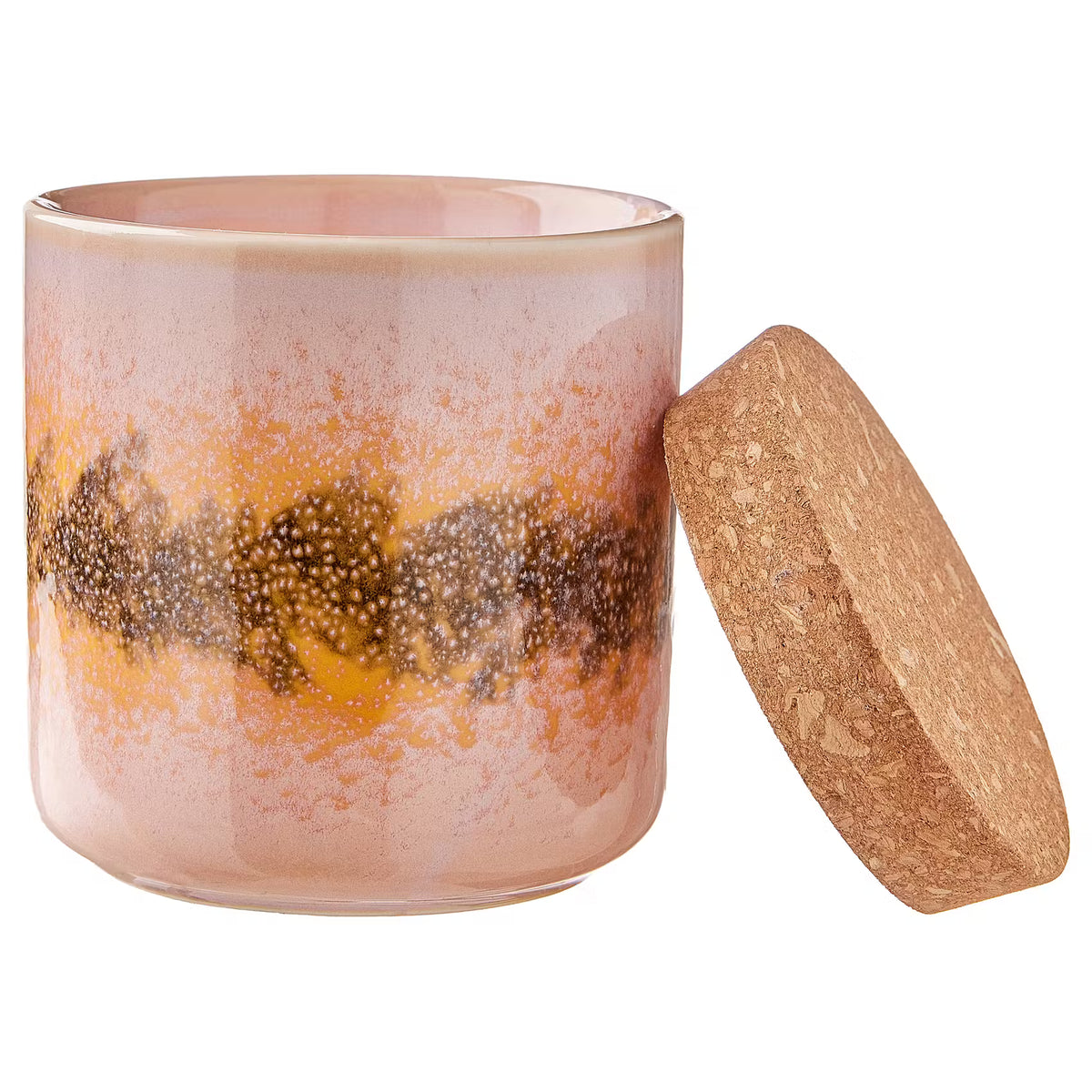 SCENTS OF HOME Duftkerze Caramel Island - Steinzeug/Sojawachs/Duftöl - Orange