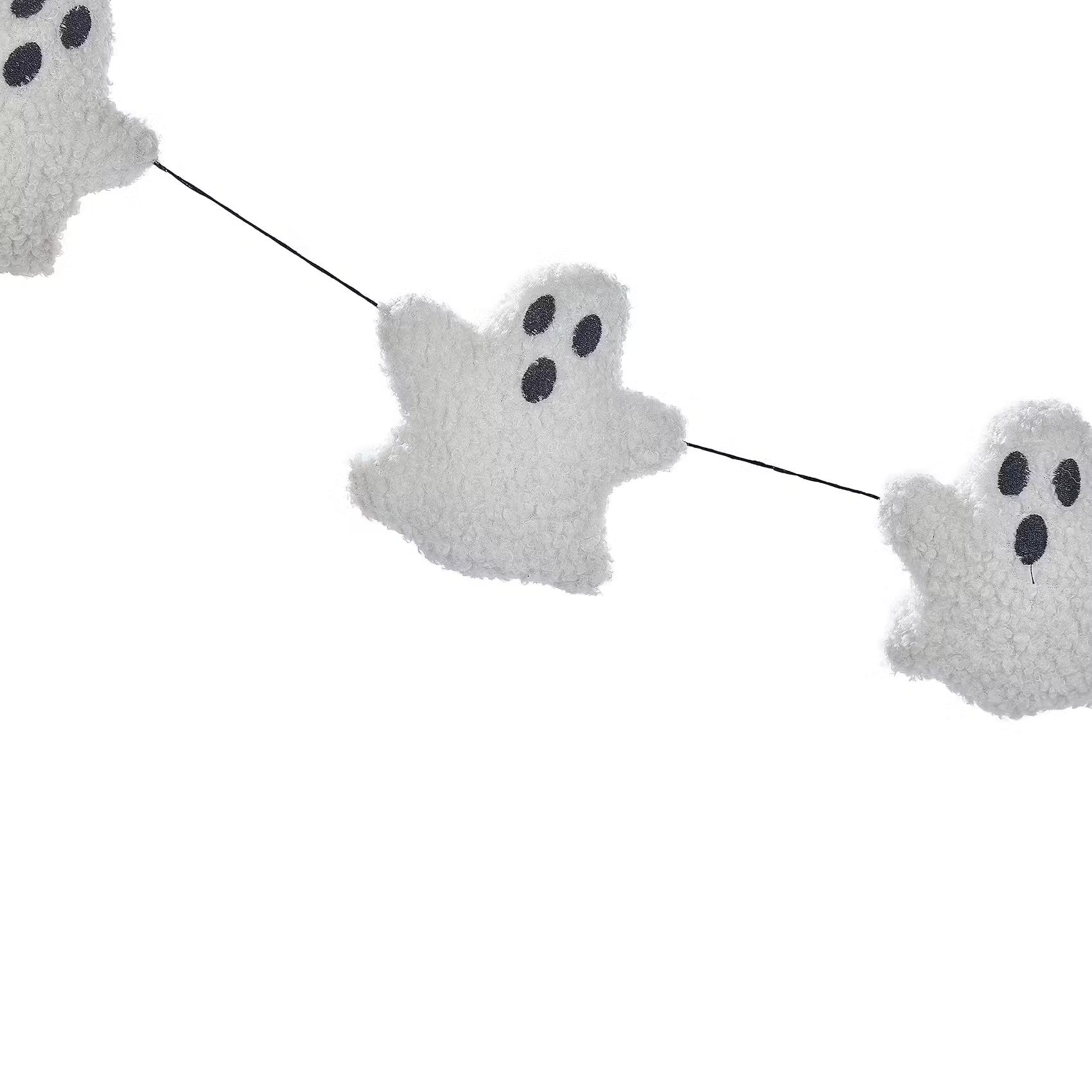 HALLOWEEN Girlande Mini-Geister - Polyester - Weiß