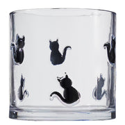 HALLOWEEN Windlicht Katze - Glas - Transparent