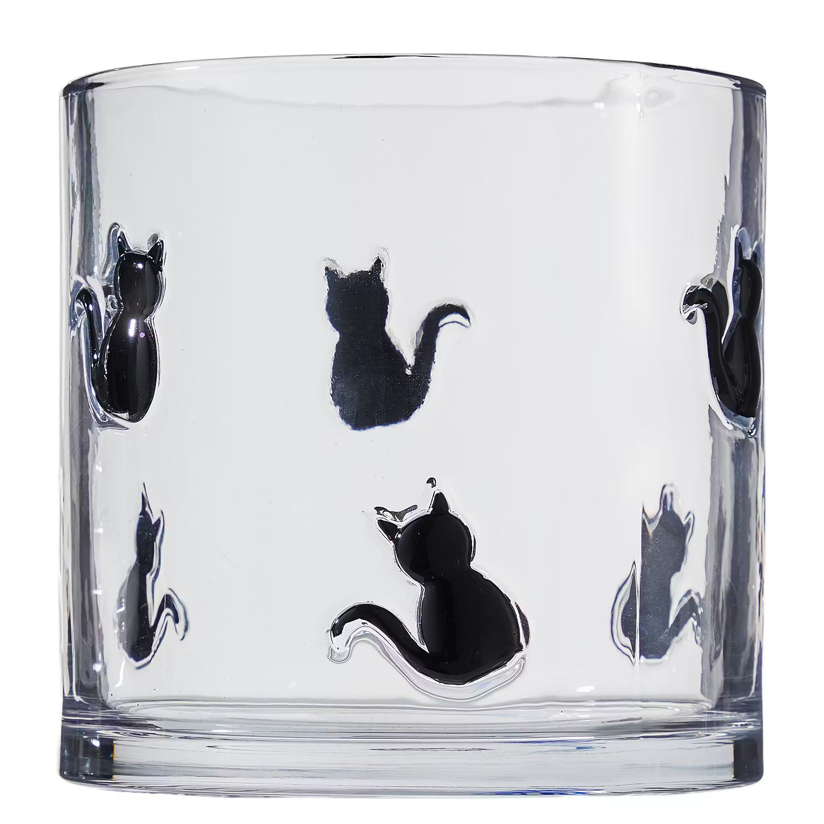HALLOWEEN Windlicht Katze - Glas - Transparent