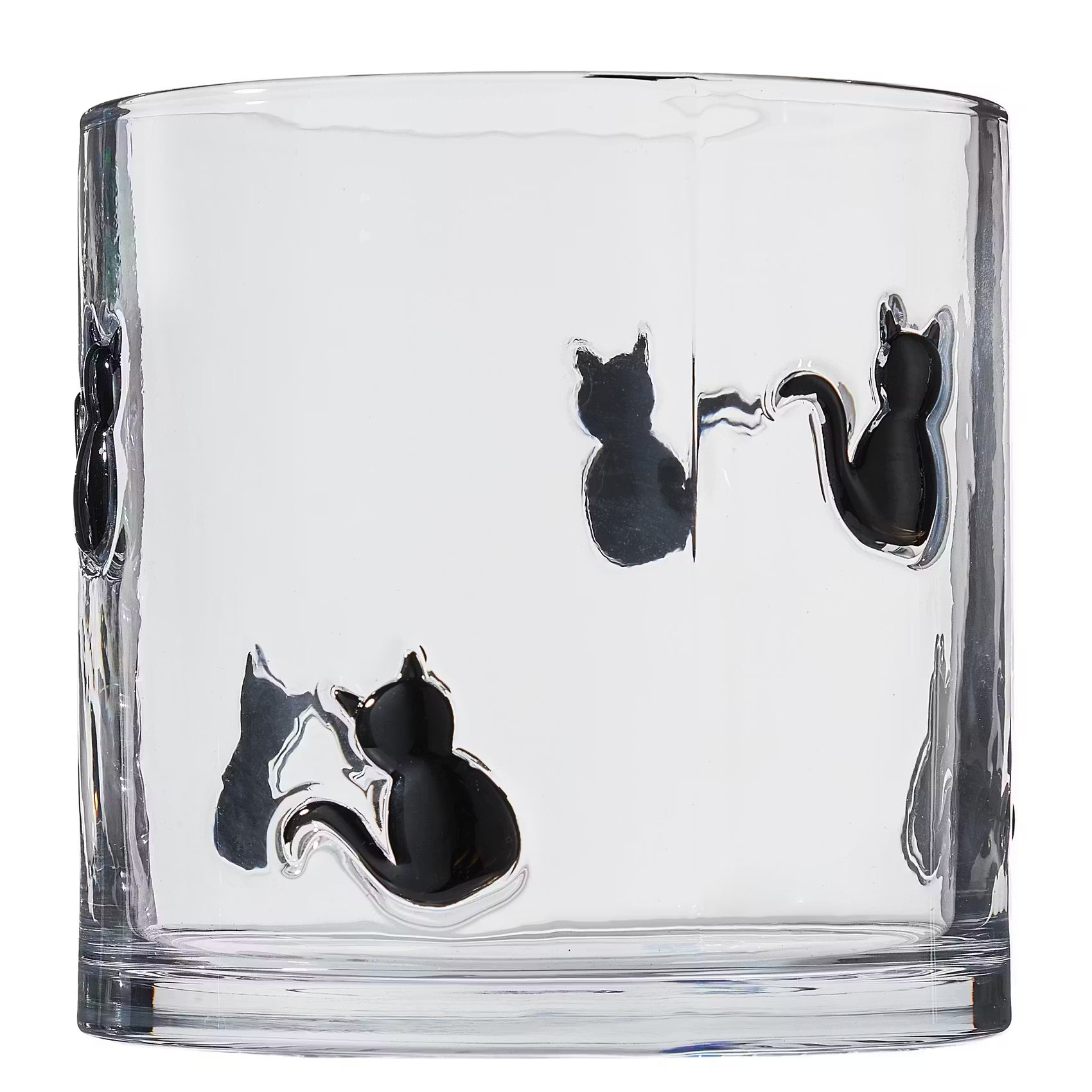 HALLOWEEN Windlicht Katze - Glas - Transparent