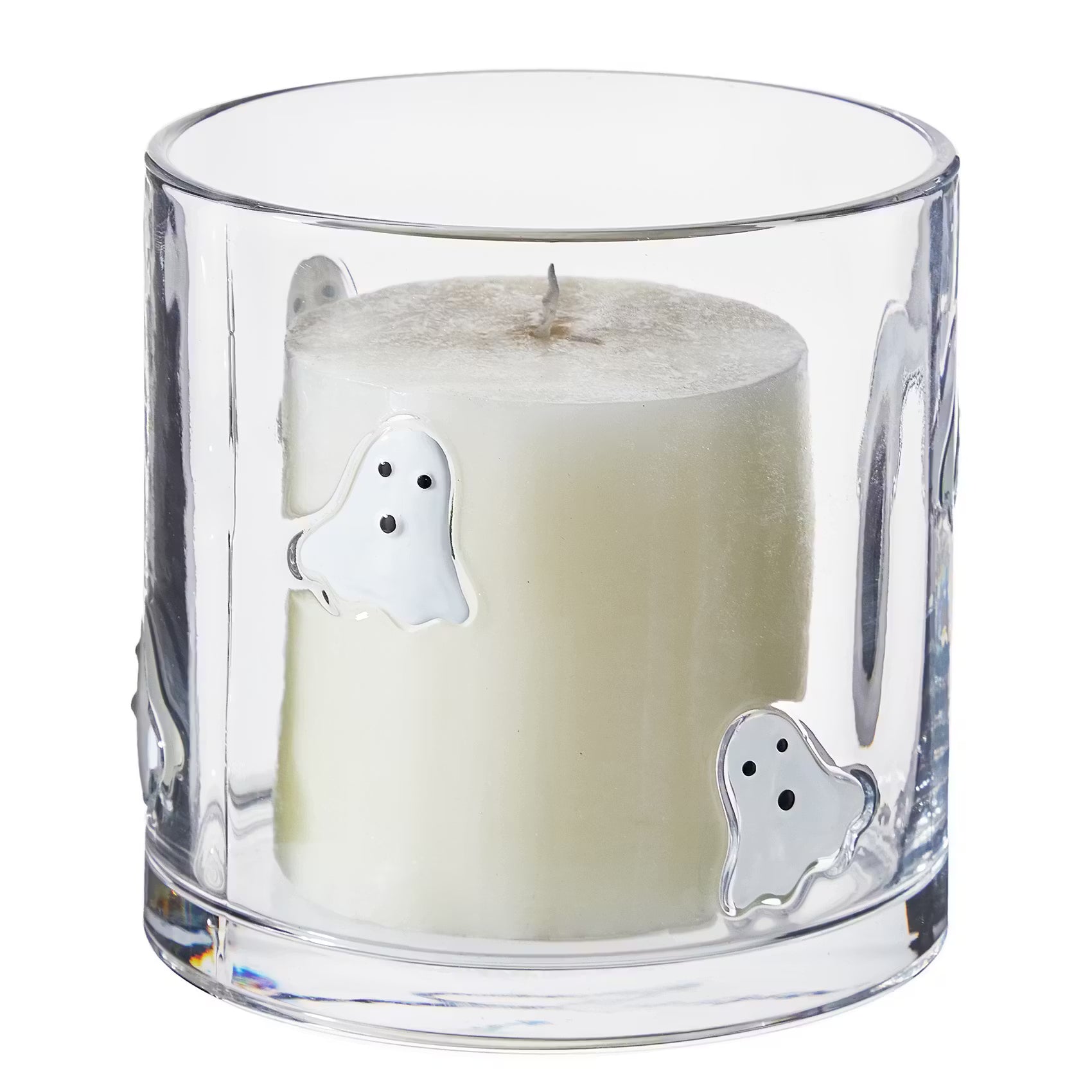 HALLOWEEN Windlicht Gespenst - Glas - Transparent
