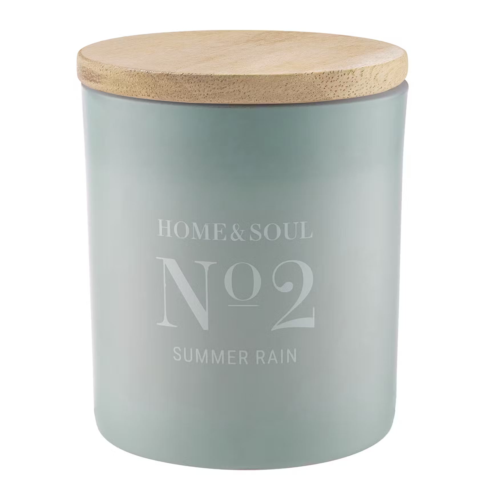 HOME & SOUL Duftkerze Summer Rain No.2 - Sojawachs/Paraffinwachs/Duftanteil /Pinienholz - Hellblau