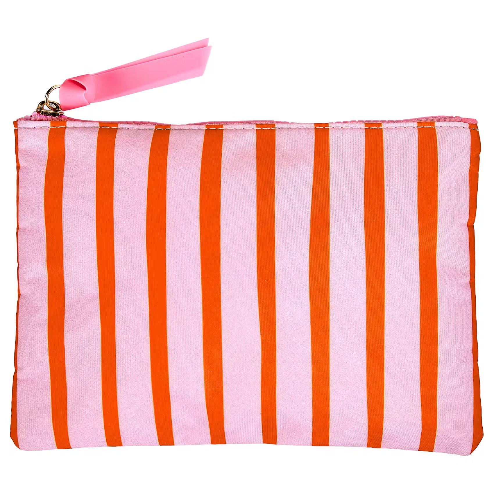 GOOD STUFF Kosmetiktasche gestreift - Polyester - Pink/Orange/Blau