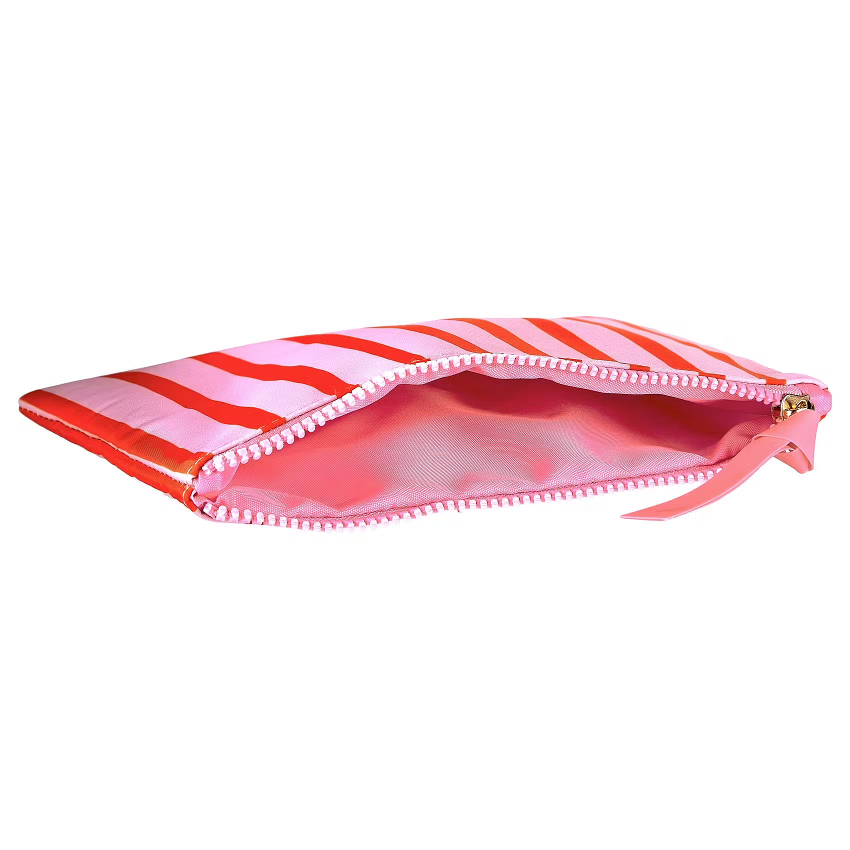 GOOD STUFF Kosmetiktasche gestreift - Polyester - Pink/Orange/Blau