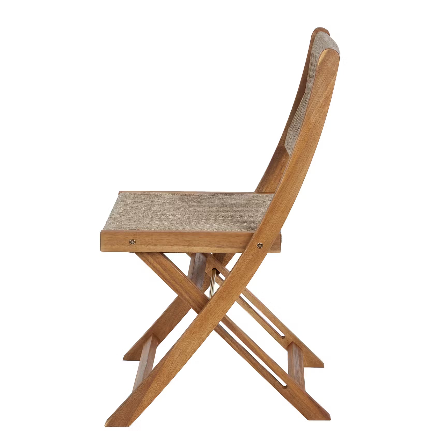 BOHO GARDEN Klappstuhl 2er-Set - Akazienholz/Polyester - Beige