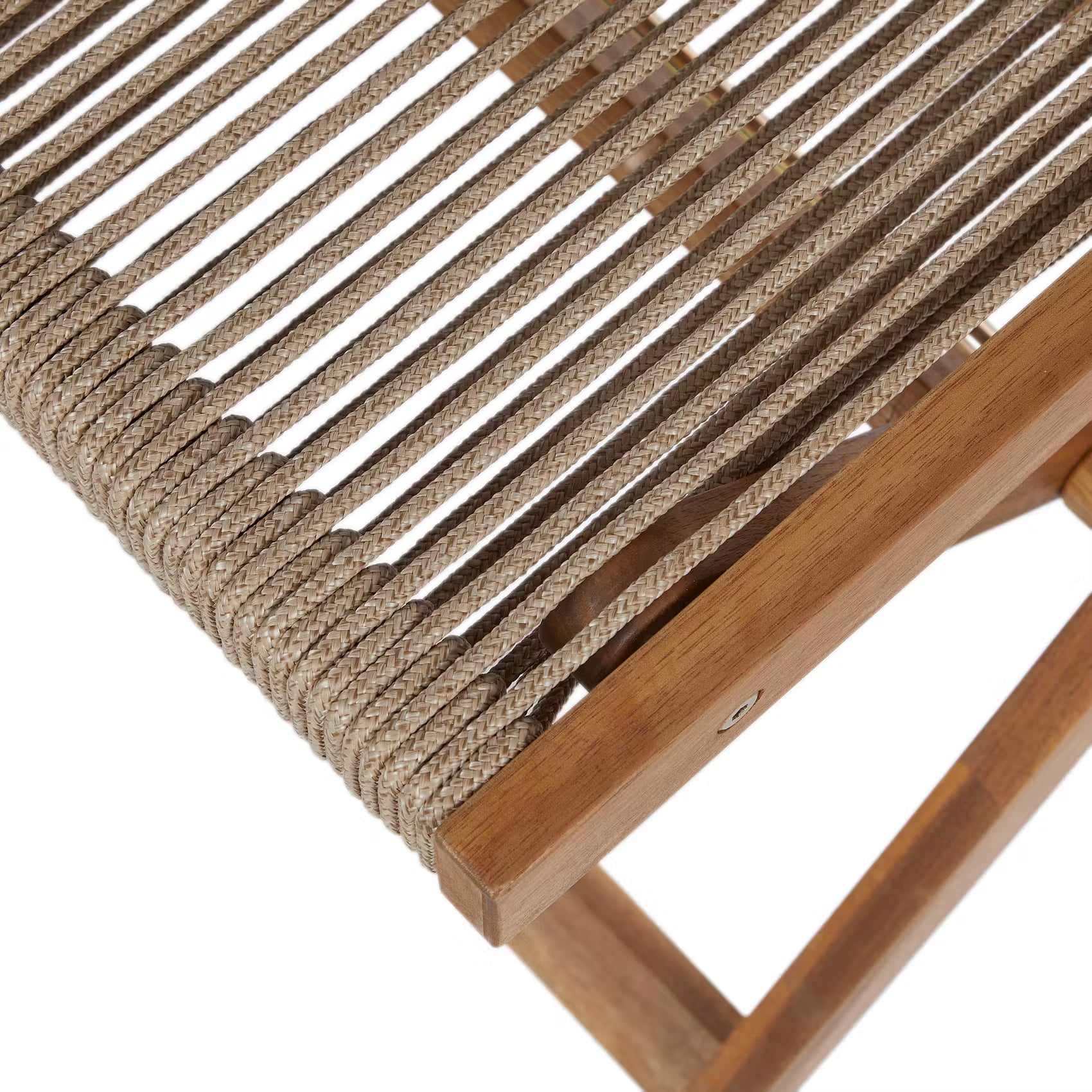 BOHO GARDEN Klappstuhl 2er-Set - Akazienholz/Polyester - Beige