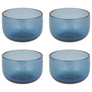 WATERCOLOUR Teelichthalter 4er-Set - Farbglas - Blau