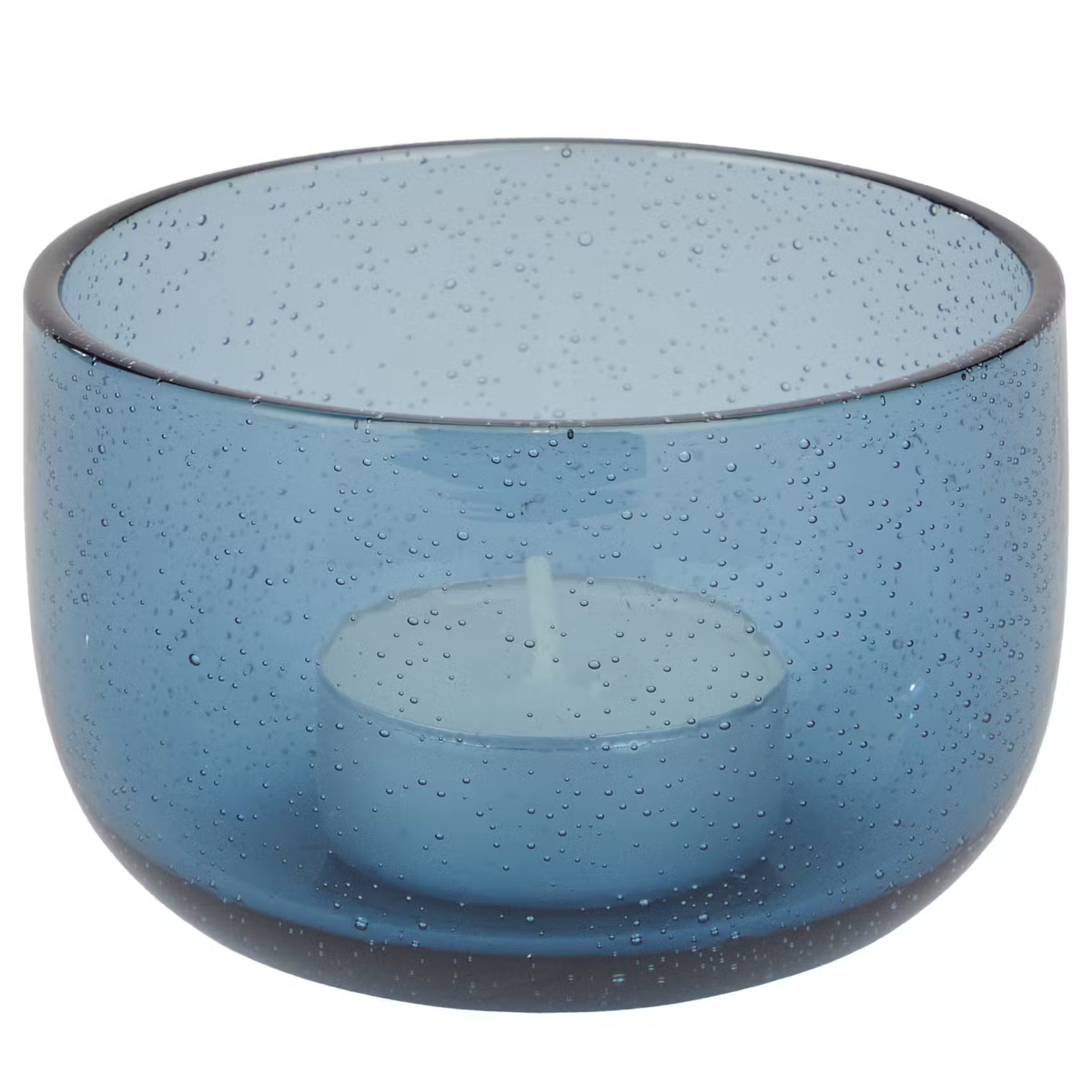WATERCOLOUR Teelichthalter 4er-Set - Farbglas - Blau