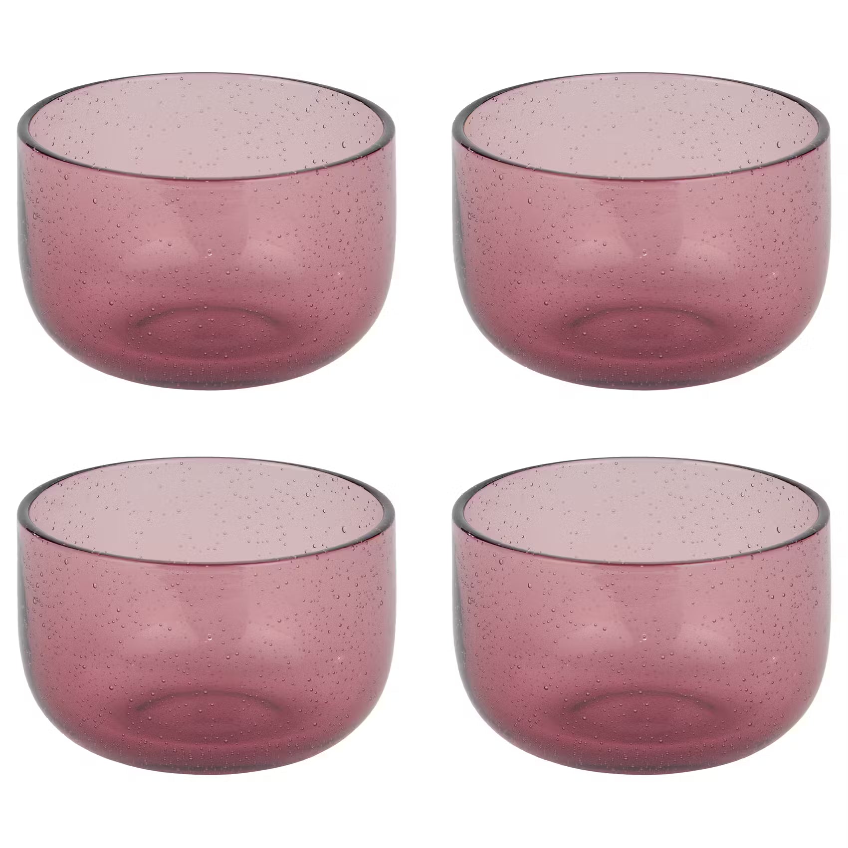WATERCOLOUR Teelichthalter 4er-Set - Farbglas  - Violett