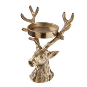OH MY DEER Stumpenkerzenhalter - Aluminium - Silber
