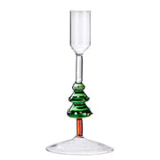 X-MAS Kerzenhalter für Stabkerze Tanne - Borosilikatglas - Transparent
