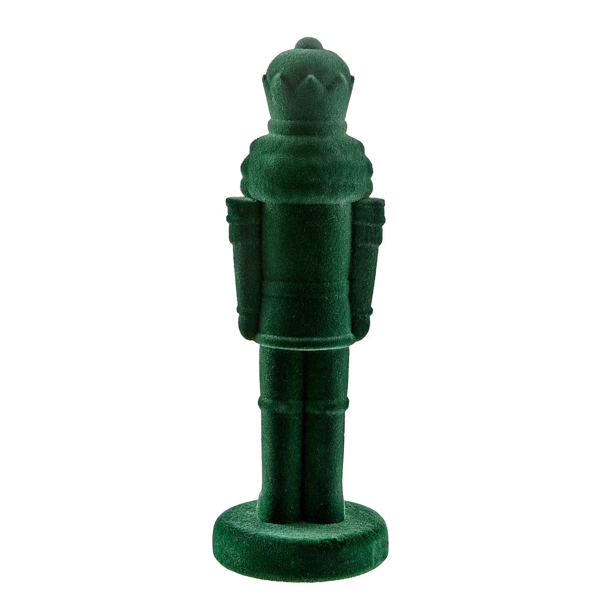 X-MAS Nussknacker beflockt - Polyethylen - Dunkelgrün