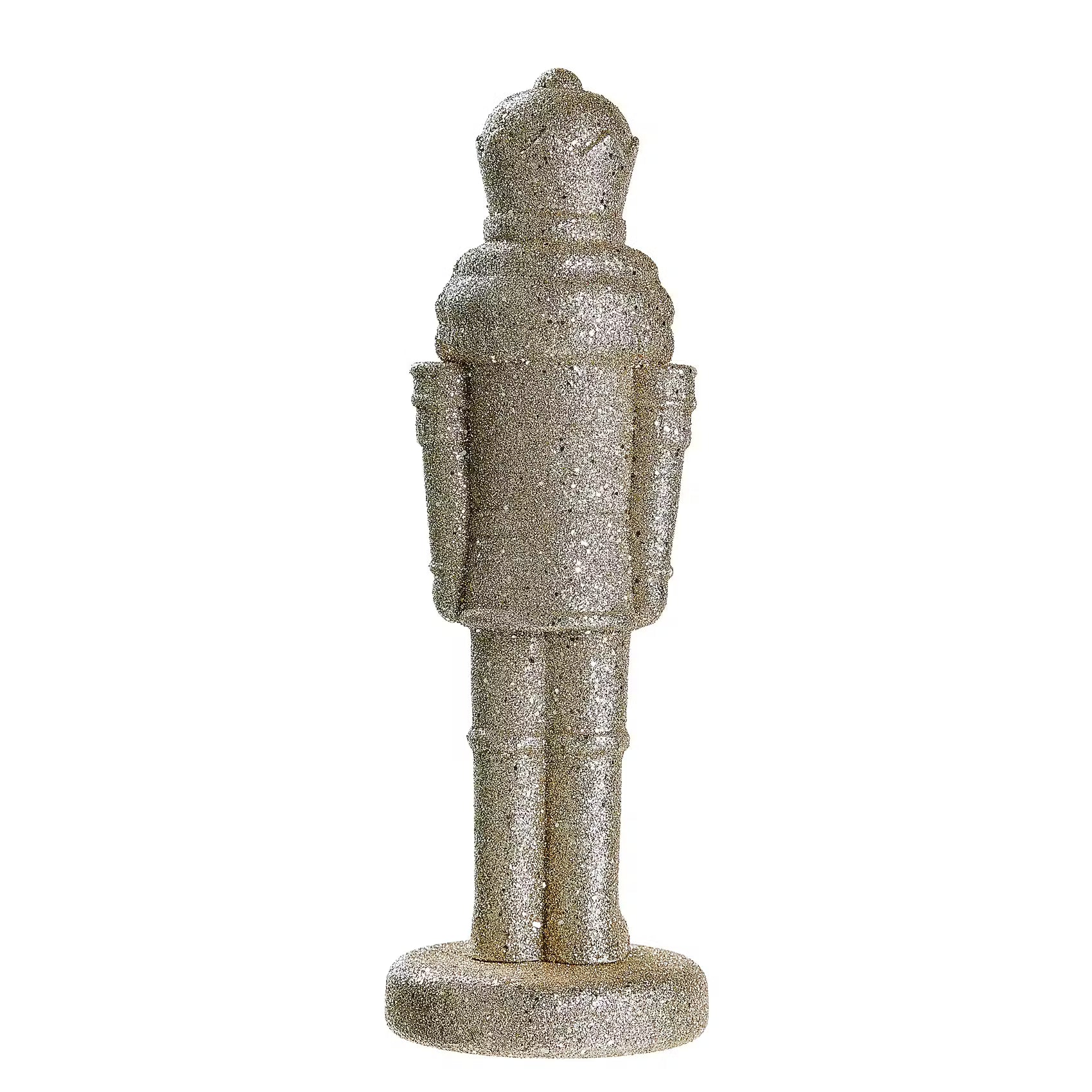X-MAS Deko-Nussknacker Glitter beflockt - Polyethylen - Gold