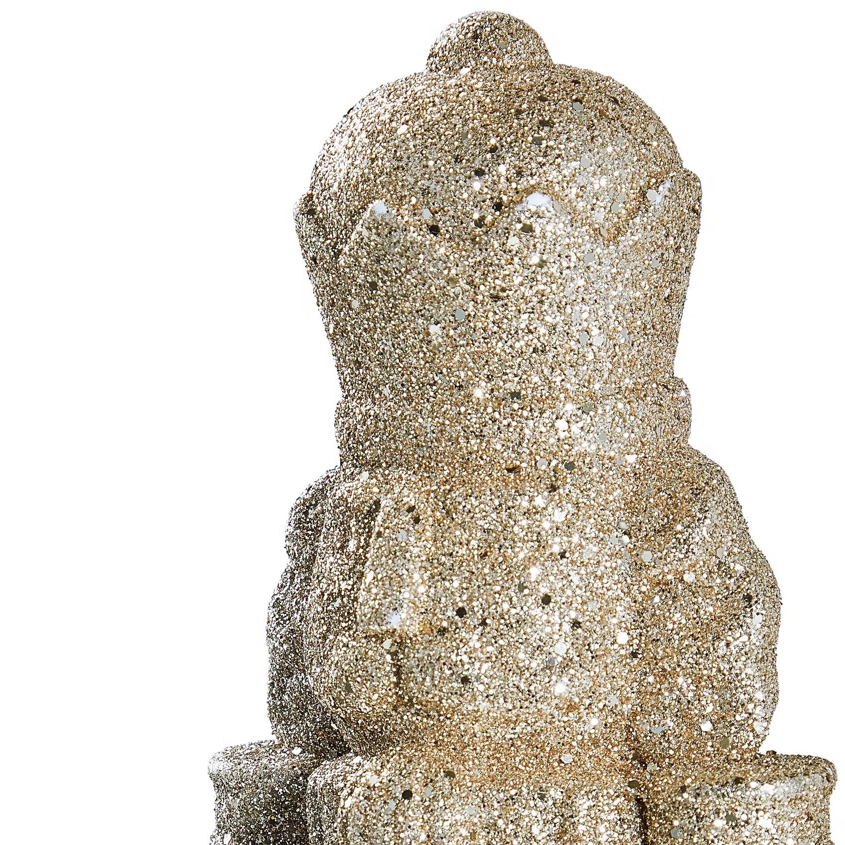X-MAS Deko-Nussknacker Glitter beflockt - Polyethylen - Gold