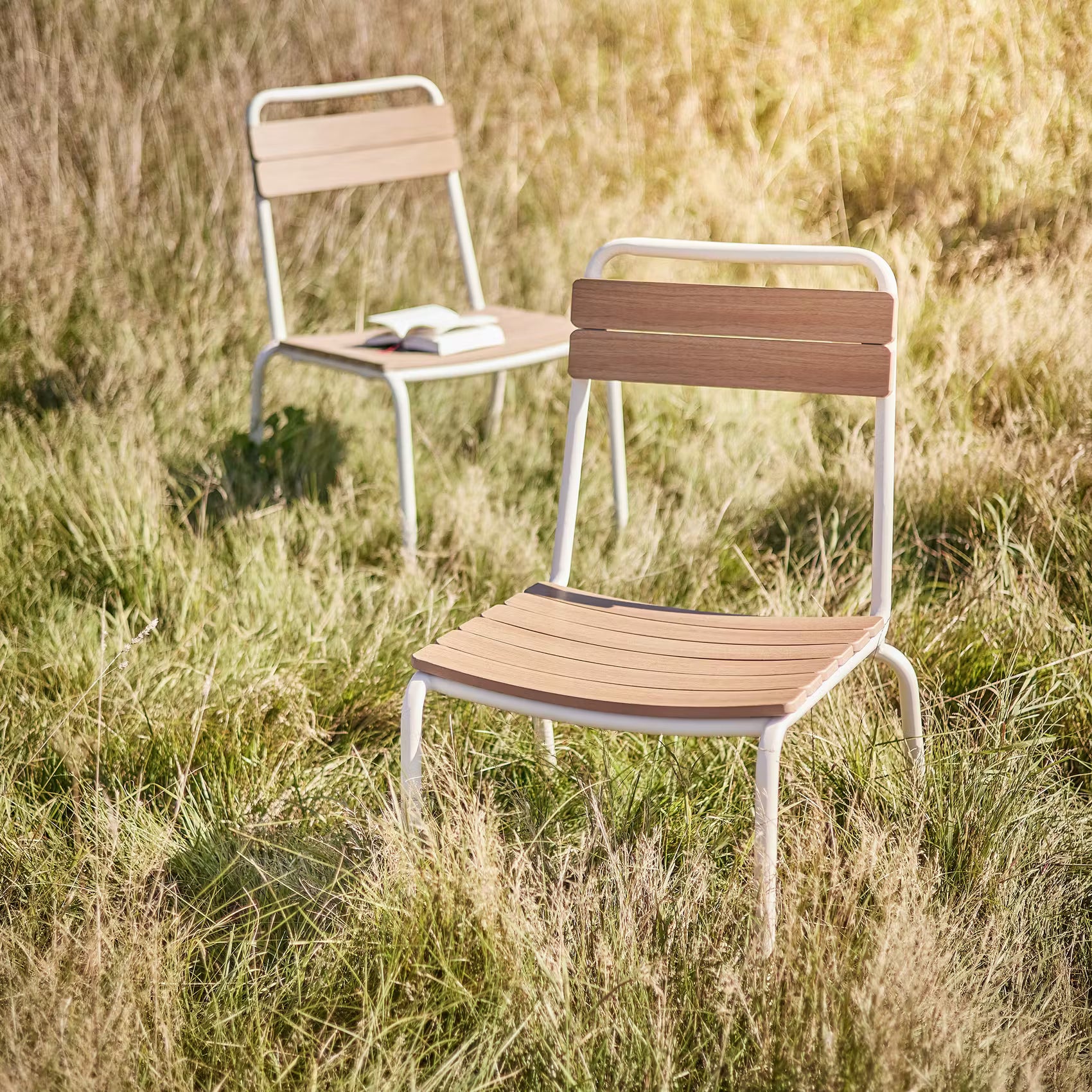 TONKA Stapelstuhl 2er-Set - Stahl/Polyethylen - Beige