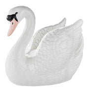 ODETTE Deko-Schwan - Steinzeug - Weiß